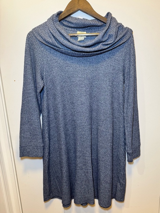 Telluride Clothing Company Sweaters - Women's Blue Cowl Neck Tunic Sweater Size Medium